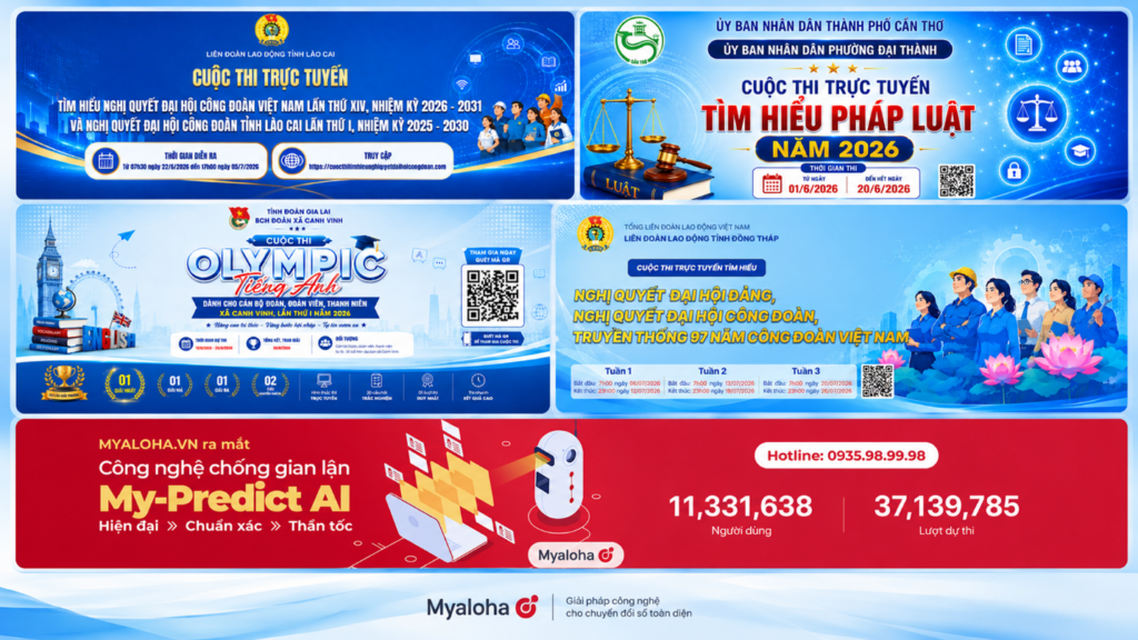 Trang website MyAloha và những cuộc thi trực tuyến bởi đơn vị thực hiện.